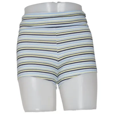 Hotpants (Blauw, Geel, Wit) van Bershka Katoen, Elastaan