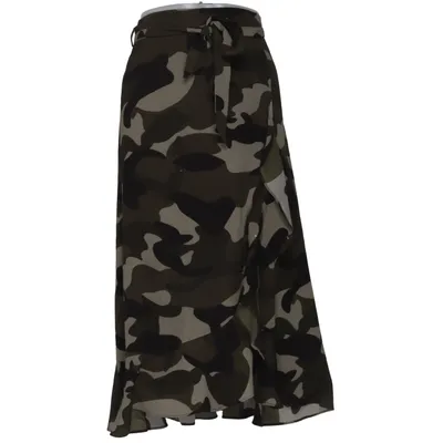 Jupe portefeuille (Vert, Noir) de Co'Couture Polyester