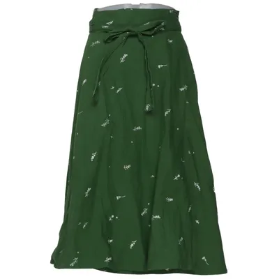 Jupe portefeuille (Vert, Blanc) de Danefae Coton, Élasthane