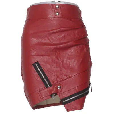 Skirt (Red) from Malabay Polyester, Viscose