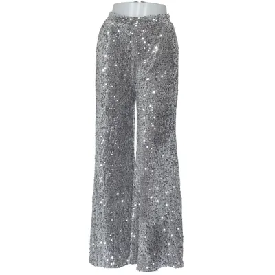 Palazzobyxor (Grå, Silverfärgad) från Mochy Polyester