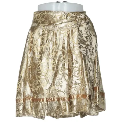 Skirt (Beige, Gold) from Frk. Polyester