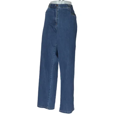 Jeans (Blå) från Ulla Popken Bomull, Elastan, Återvunnen polyester, Viskos