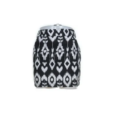 Jupe (Noir, Blanc) de Twenty One Coton, Lin, Viscose