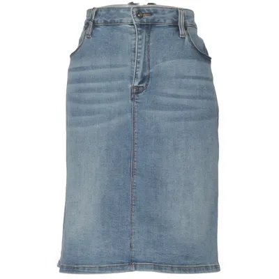 Jeanskjol (Blå) från Sara Louise Bomull, Elastan, Återvunnen polyester