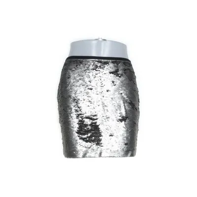 Kjol (Silverfärgad, Svart) från Zara Basic Polyester