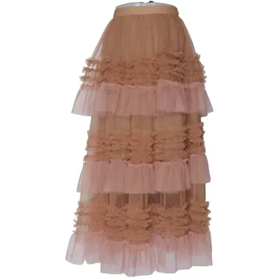 Jupe en tulle (Rose, Beige) Polyester