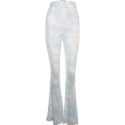 Broek (Wit, Blauw) van Boohoo Elastaan, Viscose