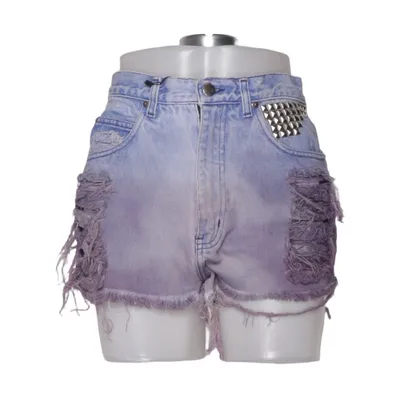 Denim shorts (Blauw) van Stefano Katoen