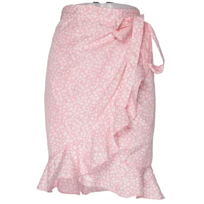 Omlottkjol (Rosa, Vit) från Vero Moda Återvunnen polyester