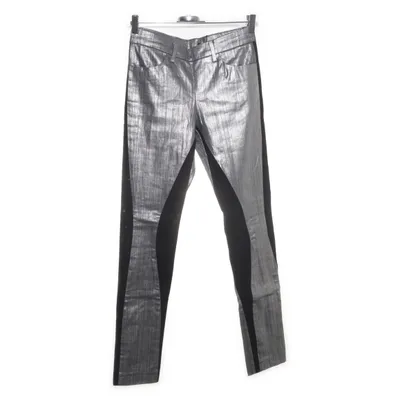 Broek (Zilver, Zwart) van Acne Katoen, Polyurethaan