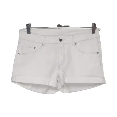Short en jean (Blanc) de H&M Coton, Élasthane