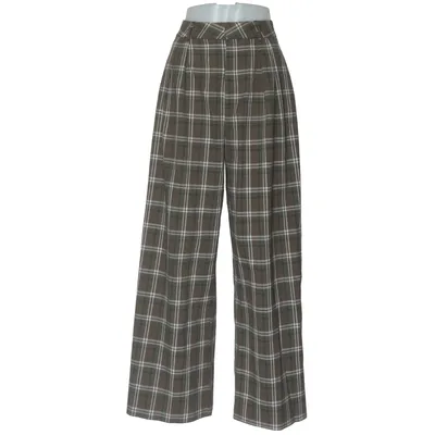 Byxor (Brun, Vit) från Gina Tricot Elastan, Polyester, Viskos