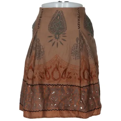 Jupe (Marron, Multicolore) de Maliparmi Coton, Laine