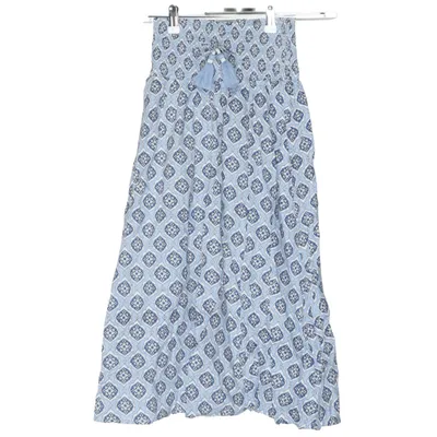 Maxi skirt (Blue, White) from Gina Tricot Cotton