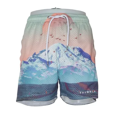 Badshorts (Flerfärgad) från Youngla Polyester