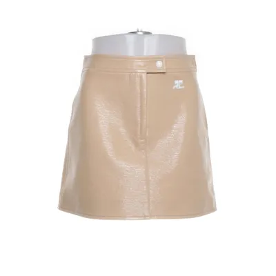 Skirt (Beige) from Courrèges Cotton, Elastane, Cupro, Polyurethane
