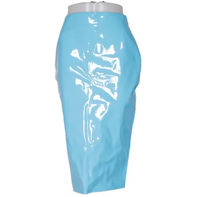 Vinyl skirt (Blue) from Missguided Polyurethane
