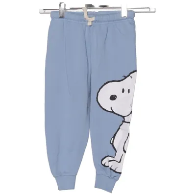 Pantalon de survêtement (Bleu) de Zara x Peanuts Coton, Élasthane