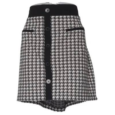 Skirt (Black, White) from Marks & Spencer Collection Elastane, Polyester, Viscose