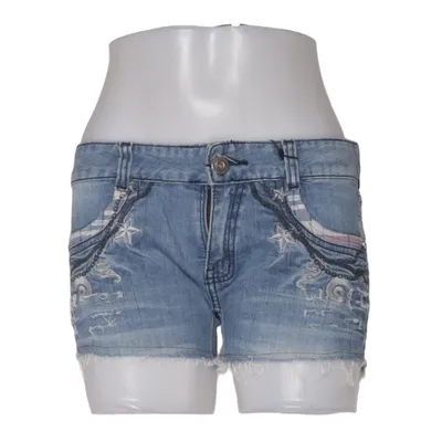 Short en jean (Bleu) de Hand Work Denim