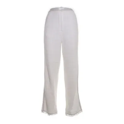 Pants (White) from Nanushka Cotton, Elastane, Linen, Polyester, Polyurethane