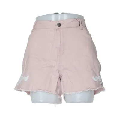 Jeansshorts (Pink, Hvid) fra Janina Bomuld, Elastan