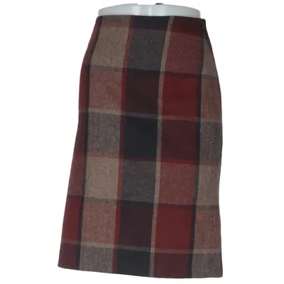 Kjol (Röd, Beige, Svart) från Carla F Akryl, Polyester, Ull