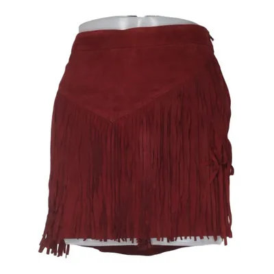 Jupe en cuir (Rouge) de Hunkydory Cuir, Polyester