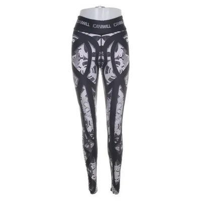 Sportleggings (Zwart, Wit) van ICANIWILL Elastaan, Polyester