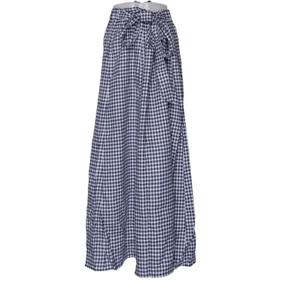 Wrap skirt (Blue, White) from Reformation Linen