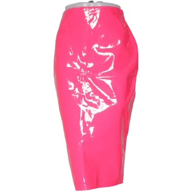 Vinyl skirt (Pink) from Missguided Polyurethane