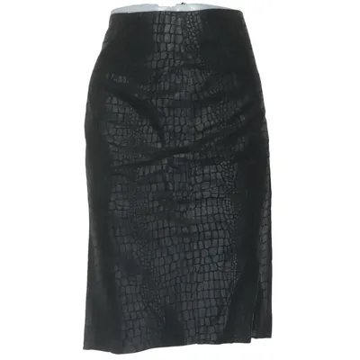 Jupe en cuir (Noir) de Max Studio Cuir