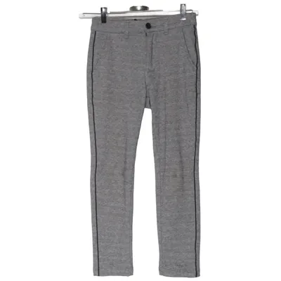 Pantalon (Gris) de Mono Coton, Élasthane, Polyester