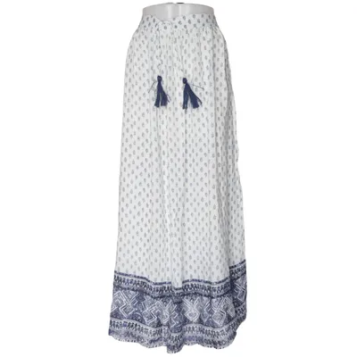 Maxi skirt (White, Blue) from Janina Viscose