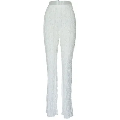 Byxor (Vit) från Gina Tricot Elastan, Polyester