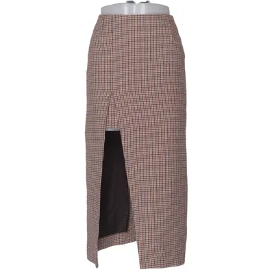 Jupe (Marron, Noir, Blanc) de Maje Coton, Polyamide, Polyester, Laine
