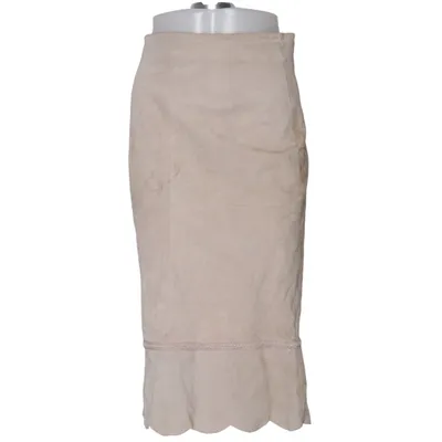 Jupe en cuir (Beige) de Saint Tropez Cuir
