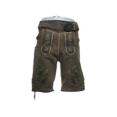 Pantalon en cuir traditionnel (Marron, Vert) de Edelnice