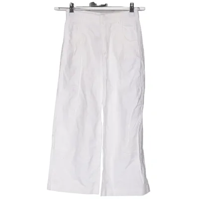 Suit pants (White) from Zara Cotton