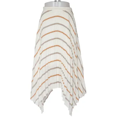 Skirt (White, Brown) from H&M Trend Polyester
