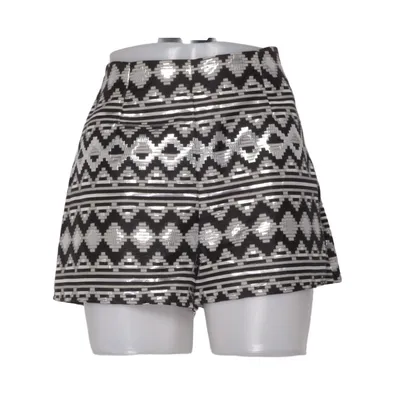 Shorts (Schwarz, Silber) von Glamorous Polyester