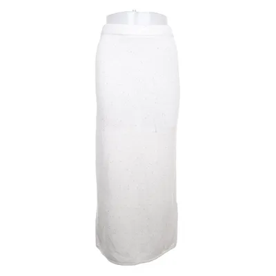 Skirt (White, Silver) from Zara Cotton