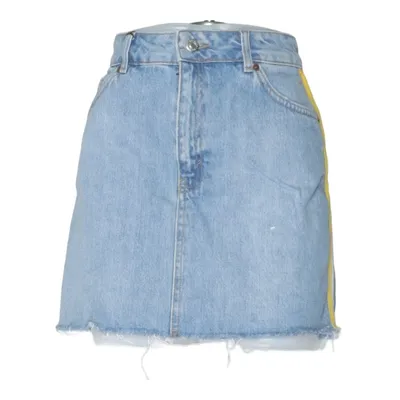 Jupe en jean (Bleu, Jaune, Blanc) de Topshop Moto Coton, Polyester