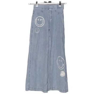 Pantalon patte d'éléphant (Bleu) de H&M Coton, Polyester, Élasthane