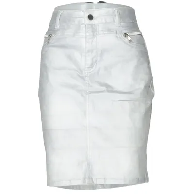 Denim skirt (Gray) from Claudia Sträter Cotton, Elastane, Polyester