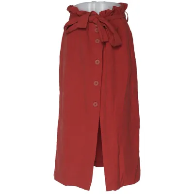 Jupe (Rouge) de Zara Trafaluc Collection Lin, Viscose