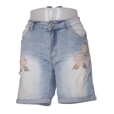 Denim shorts (Blauw) van Place du Jour Katoen, Elastaan