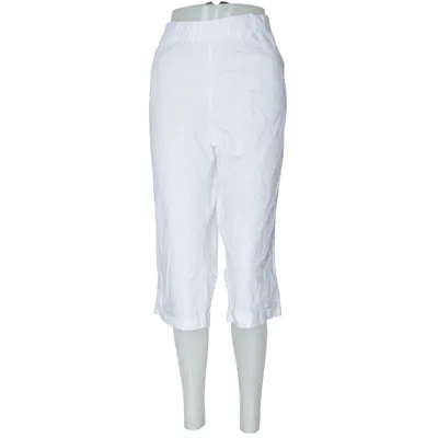 Trekvartsbyxor (Vit) från Audrey Bomull, Elastan