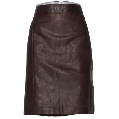 Lædernederdel (Brun) fra Camaïeu Læder, Polyester